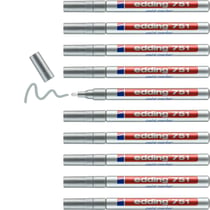 Lot de 10 marqueurs peinture - EDDING - Argent - Pointe 1-2 mm
