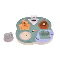 Small foot Safari Puzzle en cubes 5 pièce(s) Animaux - Smallfoot - Beige