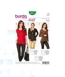 Patron Burda 6611 Tee-Shirt du 36 au 50 taille n°FR 36-50