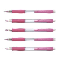 Lots de 5 Porte-mines PILOT - SUPERGRIP H185 - 0,5 mm - Corps plastique - Grip caoutchouc - Rose