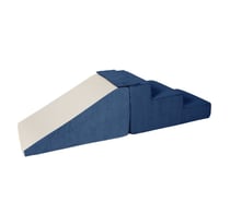 Lot de 2 grands blocs en mousse bleu marine velours côtelé - Velinda