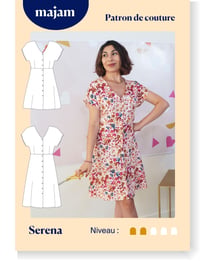 Patron couture Robe boutonnee - Serena