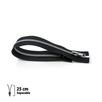 Fermeture éclair Z21 pull camionneurs blouson - Séparable Noir - 25 cm