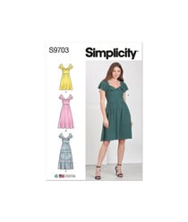 Patron Simplicity 9703 - Robe du 32 au 48 FR taille n°FR 32-40