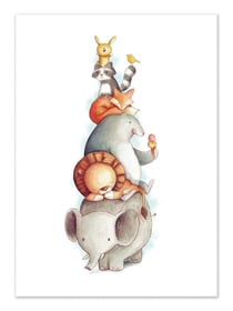 Affiche 30 x 40 cm - Party animals - Mike Koubou