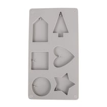 Moule en silicone formes décoratives, 14,5x26x1cm, 6 formes, boîte 1 pce