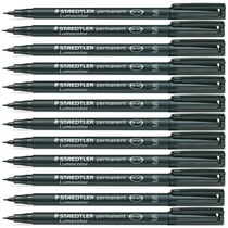 Lot de 12 marqueurs permanents - STAEDTLER - Lumocolor 313S - Pointe fine 0,4 mm - Noir
