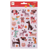 Stickers chiens 1 feuille