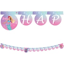 Guirlande lettres Happy Birthday Barbie Fantasy