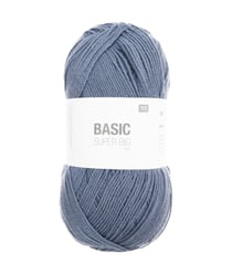 Pelote de Laine à tricoter Basic SUPER BIG ARAN - 400GR - RICO Design 05 Bleu