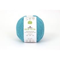 DMC - Fil Coton Recyclé Eco Vita 3mm 100g Tricot et Crochet Col. 187 bleu