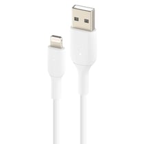 Câble USB vers iPhone iPad Lightning MFI Charge Synchronisation 3m Belkin Blanc