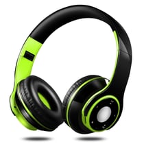 Casque Audio Bluetooth Sans Fil Avec Radio FM Et Carte TF 16G 10h Autonomie Vert YONIS