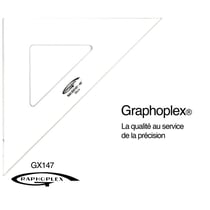 Graphoplex - Equerre 45° 3 bords droits 28 cm
