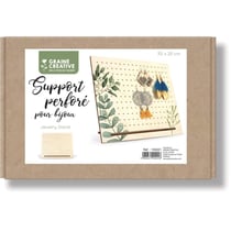 Graine Créative - Support à bijoux perforé en bois 30 cm