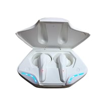 Ecouteurs Bluetooth 5.0 Gaming Stéréo LED Basse Latence Blanc 10m Autonomie 3h Blanc YONIS