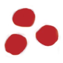 Pompons, rouge, 7 mm, 70 pces