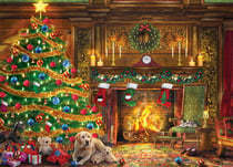 Puzzle 1000 pièces - Dominic Davison - Labradors Festifs - Christmas Time - Eurographics