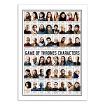 Affiche 30x40 cm - Game of Thrones Characters - Olivier Bourdereau