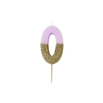 Bougie Pinky Or Chiffre 0