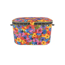Boîte couture 21x31x17cm coquelicots