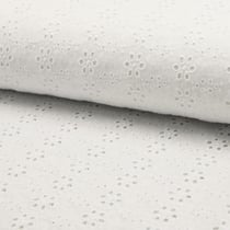 Tissu Broderie anglaise Deluxe n°750 sur fond Blanc
