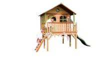 AXI Cabane enfant SOPHIE Brun Vert et toboggan Vert - Axi House