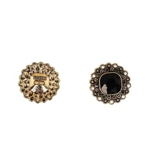 Lot de 6 boutons strass noir