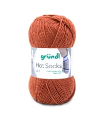 Laine à chaussettes à tricoter HOT SOCKS UNI - Grundl - certifiée Oeko-Tex 64 Orange