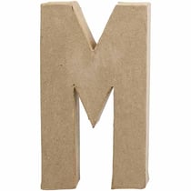 Lettre en papier mâché à poser - 20 cm