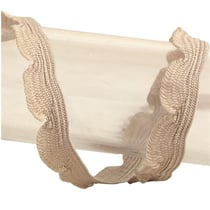 Bobine 25m galon festonné 10mm Beige