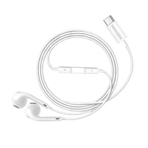 Mayaxess Écouteurs Filaires USB-C avec Micro intégré pour Honor Magic 8 Pro Blanc