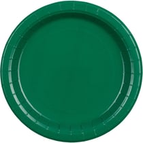 6 Petites Assiettes Vert Foncé Ø18 cm - En carton