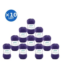 Lot de 10 pelotes COTTON QUICK UNI de Gründl – 500 g de coton mercerisé certifié Oeko-Tex 161 Violet