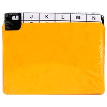 Paquet de 24 guides alphabétiques en carte à onglets métalliques, pour fiches 105x150mm - Noir - Exacompta