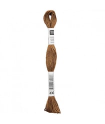 Fil à broder mouliné Uni - Rico Design 233 Marron