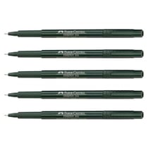 Lot de 5 stylos feutres extra-fins - FABER-CASTELL - Finepen 1511 - 0,4 mm - Noir
