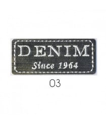 Ecussons Thermocollant Denim Since 1964 6 X 2,5 cm - Mediac 03 Bleu