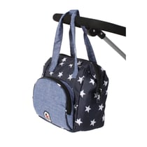 Sac à langer pour poupées Bleu marine étoiles