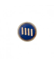 Bouton à rayures en métal 10mm à queue - Prym Bleu/or Bleu