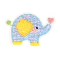 Lot de 3 écussons thermocollants joli monde de la nature éléphant 4x3cm