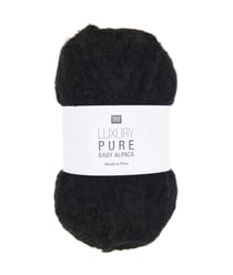 Pelote exceptionnelle LUXURY PURE BABY ALPACA - Rico Design - Le fil 100 % alpaga bébé pour un tricot haut de gamme 09 Noir