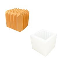 Moule en silicone 8cm x 8cm - Cube rayé