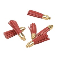 Mini pompons 6 pièces rouge 2,5cm