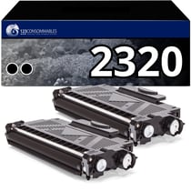 Pack 2 Toners compatibles BROTHER TN-2320 noir - 123CONSOMMABLES