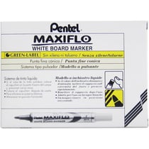 Lot de 12 marqueurs tableaux blancs MAXIFLO - Pointe conique 1,6 mm - PENTEL - Jaune