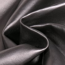 Tissu Simili cuir souple et épais uni Roma Noir