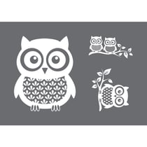 Pochoir de sérigraphie Hiboux, DIN A5, 1pochoir+1spatule en