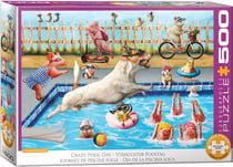 Puzzle 500 pièces - Journée de folie à la piscine - Lucia Heffer - Eurographics
