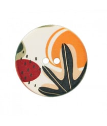 Boutons motif nature polyester 2 trous 44mm - Prym 0903 multicolore